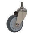 5 inch trolly case stainless steel conveyor roller threaded stem manufacture parts swivel caster wheel