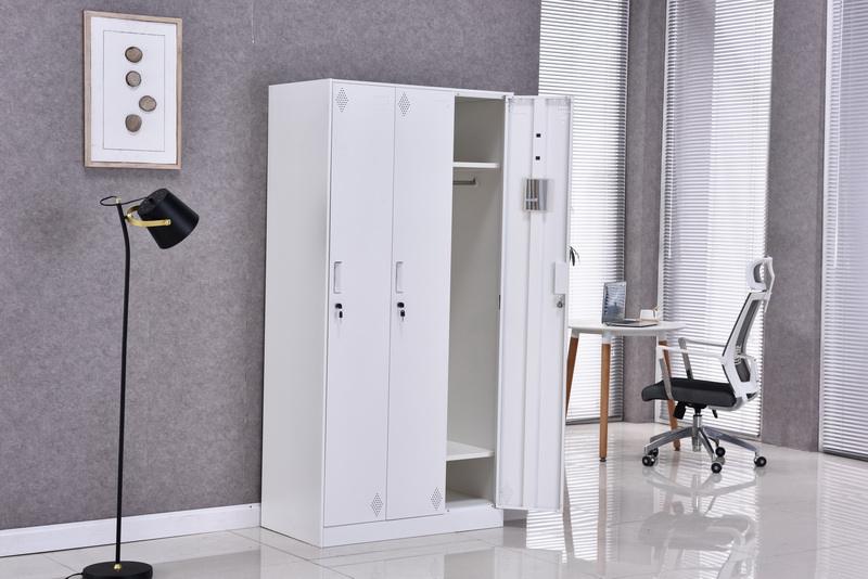 3 door white galvanized steel locker for office staff and school students