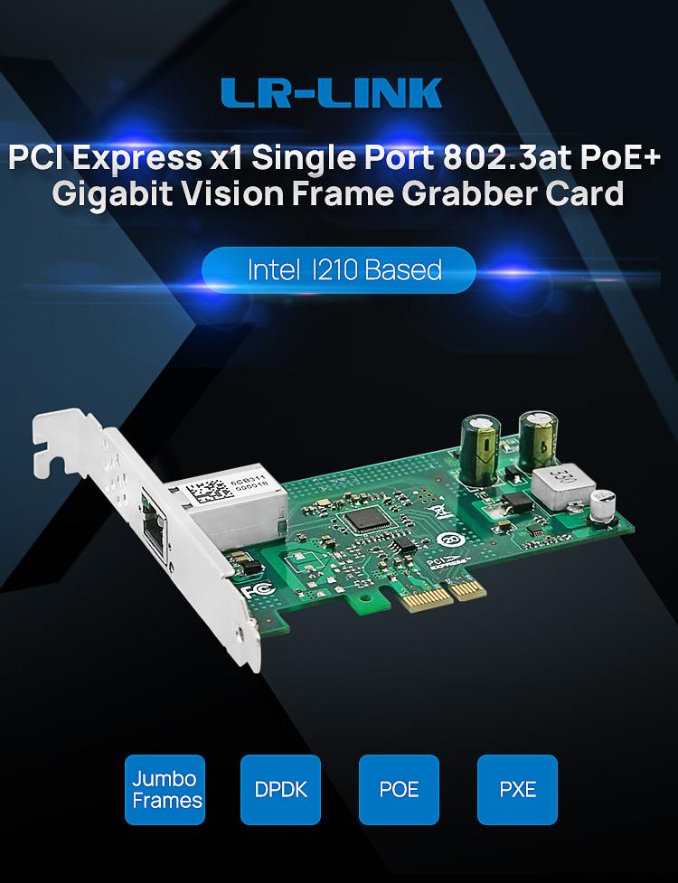 LRES2001PT-POE PCIe x1 Gigabit Single Port Copper POE Ethernet Network Card Based On Intel I210 Chipset