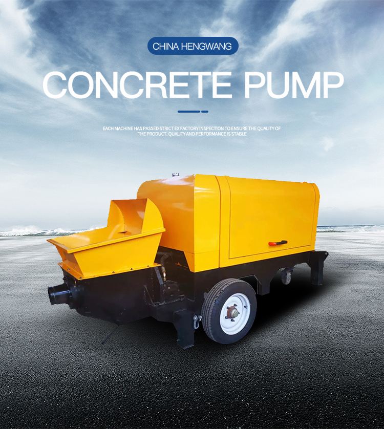 HW40 remote control 35m3/h construction site concrete pump mini mobile used  concrete pumps