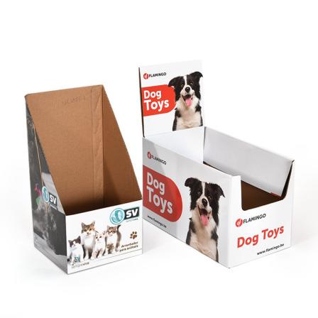 Custom recycled color printed cardboard counter paper display box for retail