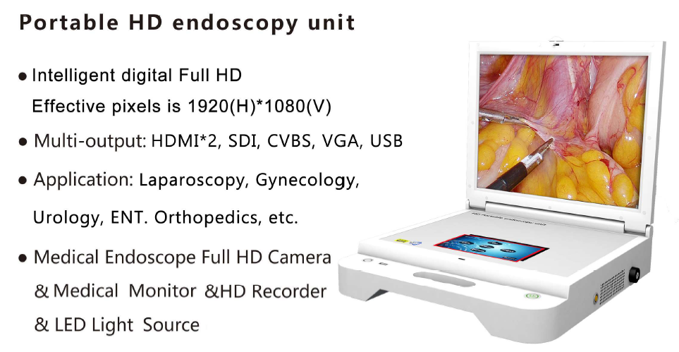 Integrated Portable Endoscopy HD Camera System Unit Ent Multi Function Portable Full HD Camera and 4 IN ONE Endoscope System