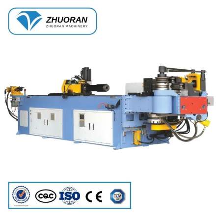 ZhuoRan DW89CNC-2A-1S automatic stainless steel exhaust square tubing tube bender pipe bending machine