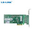 LR-LINK LRES2011PT-PoE PCIe x4 Quad Port  10/100/1000Mbps 802.3at PoE+ GigE Vision Frame Grabber Card With Surge Protection