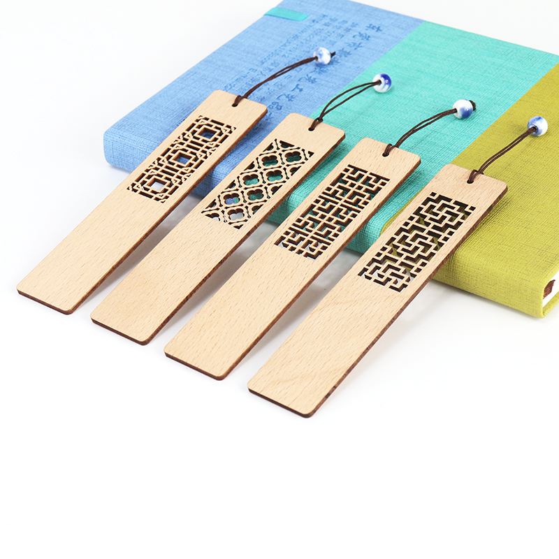 Beech pane wooden bookmark as a business gift or graduation gift