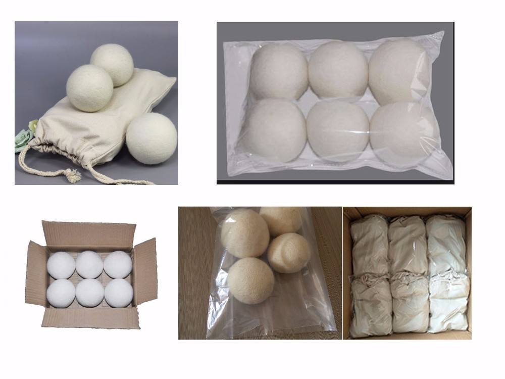 Organic Eco Dryer Wool Balls - 6 Pack - 100% Handmade, Fair Trade, Organic, No Lint - Premium Quality