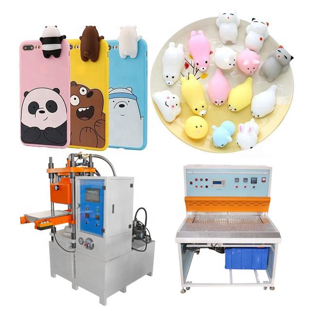 vulcanizing machine can make Cartoon accessories soft Rubber phone Silicone mobile 3d case toy making machinery
