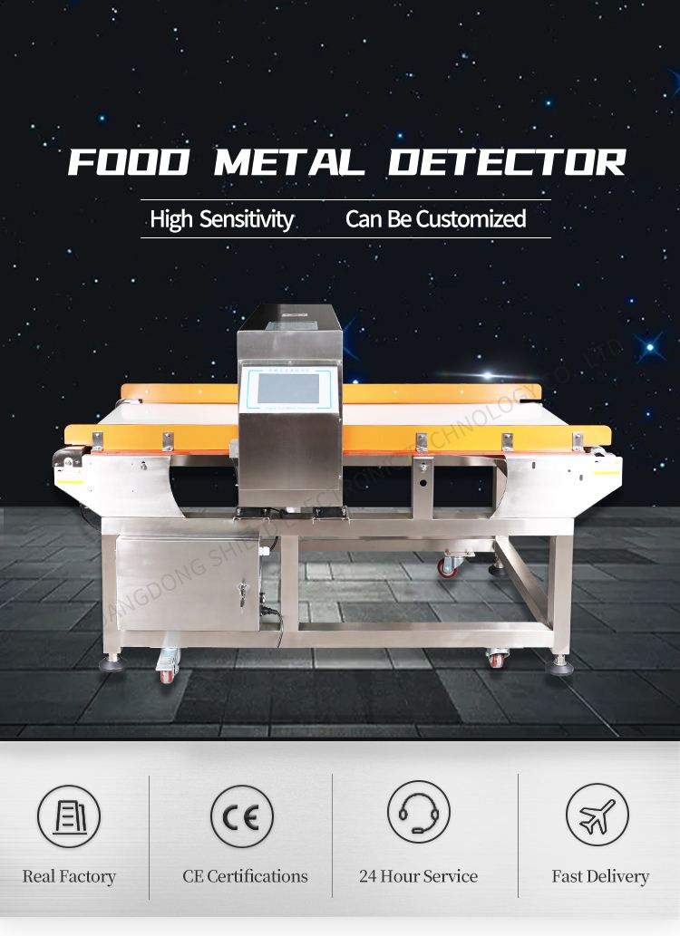 High accuracy conveyor belt touch screen metal detector for seafood meat fish fruit vegetable inspection
