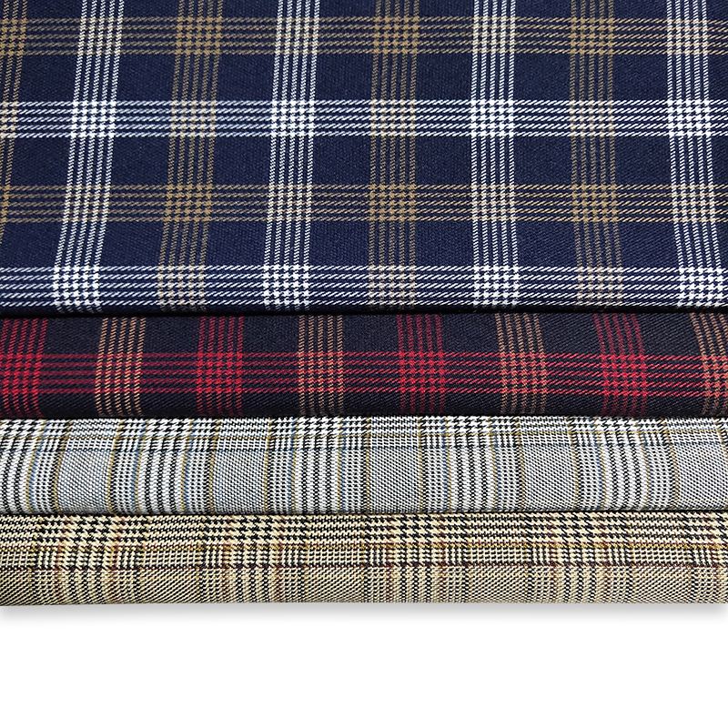 New design yarn dyed TR woven jacquard fabric for men/women suiting trousers uniforms