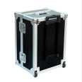 Aluminium Flight Case High Performance Tool Box with Foam Black - Hard Locking Carrying Case with Storage Box