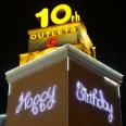 Plaza Anniversary Advertising Logos Signboard 3D illuminated Building Roof Big Letter Sign