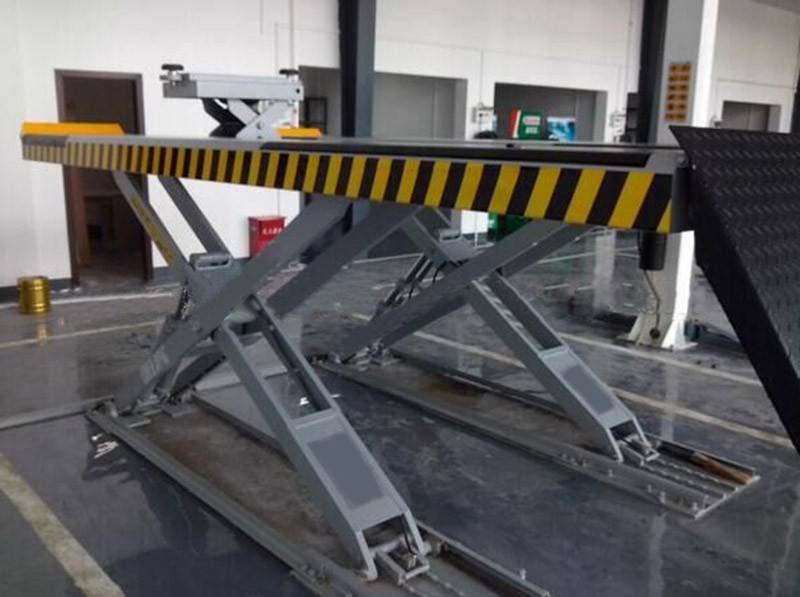 Repair Shop Inground Hydraulic Scissor Car Lift Double Cylinder Hydraulic Lift 1 Years with CE Certification for Sale 380V/220V