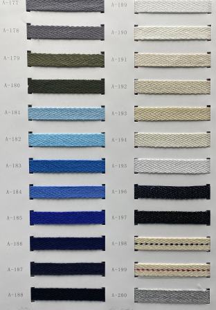 40mm eco-friendly customized cotton herringbone belt webbing for bag and garment woven cotton webbing