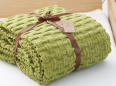 Popular hot sale  summer cooling high quality solid knitted blanket