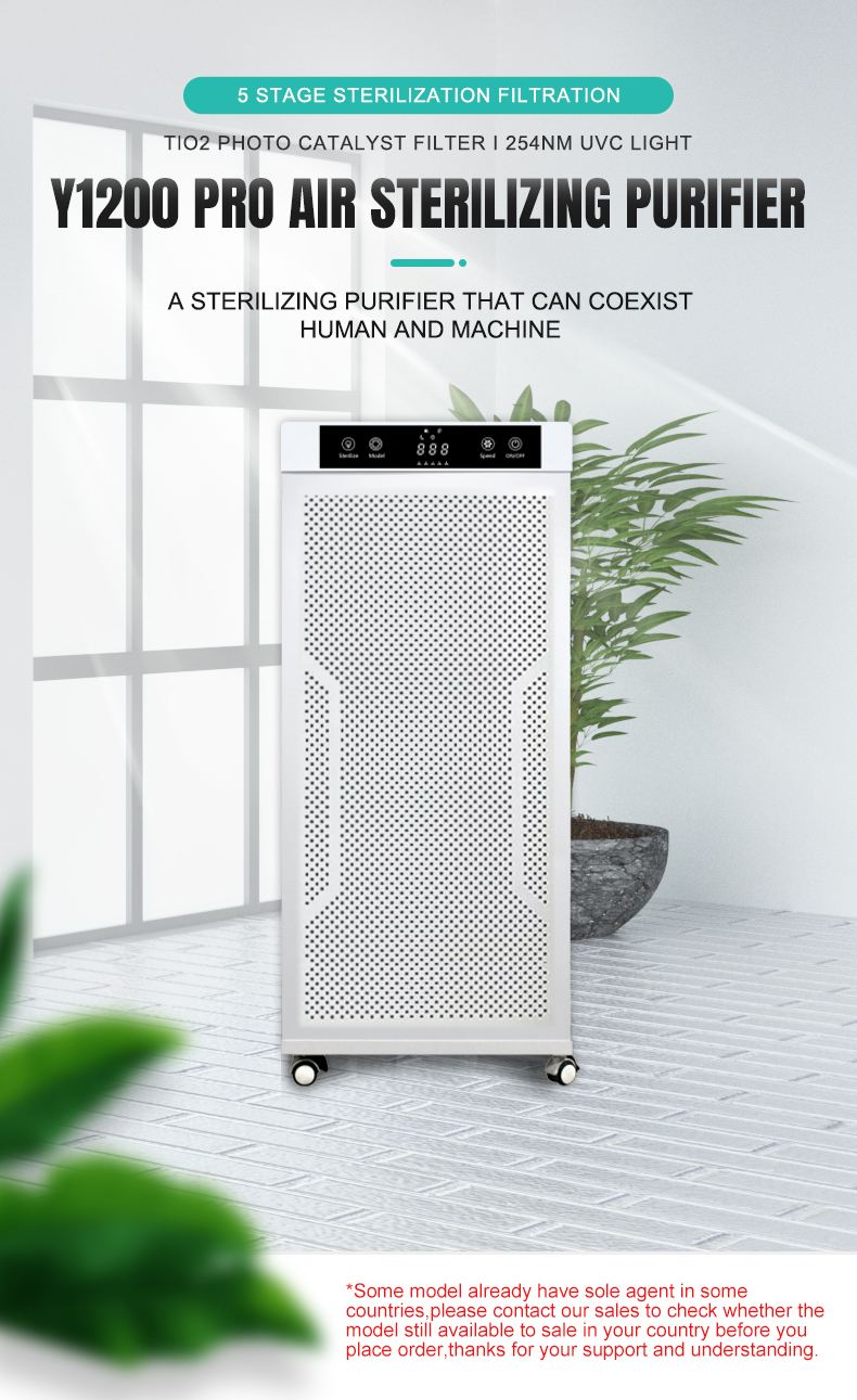 2021 Hot Selling New Products CE Approval UV Air Purifier Cleaner With Air Filter Replacement Remind