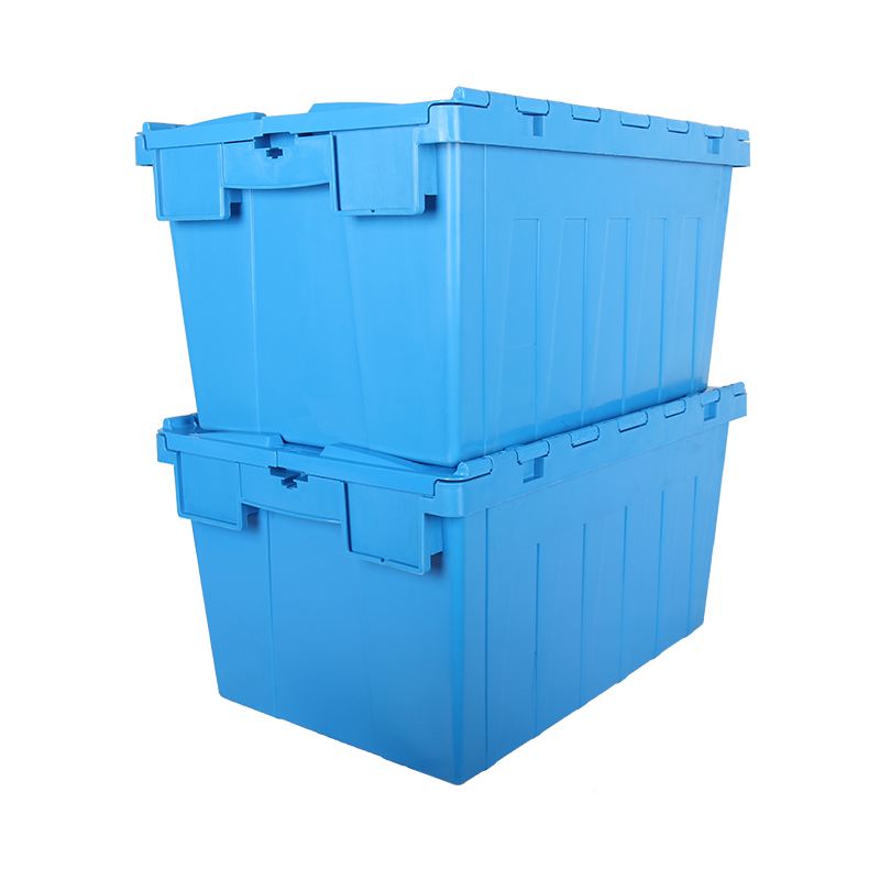 Industrial logistic stackable and nestable plastic storage tote/logistic tote box