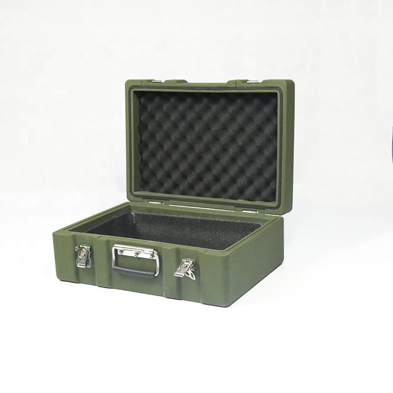 Hard plastic instrument military transport box rotomolded tool case large