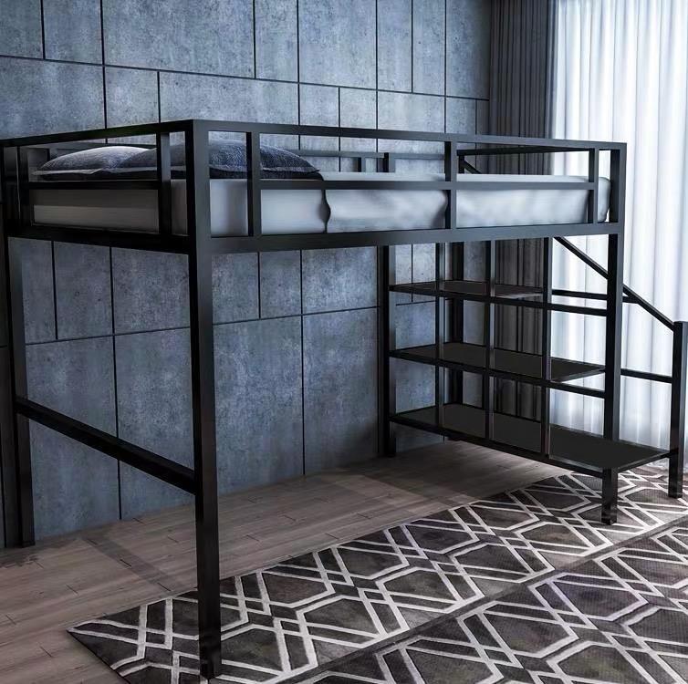 JZD wood bed storage metal bunk bed king size hostel iron beds with stair hot sale