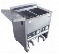 Chinese  factory manufacturing of fryer with double frying areas for chicken and other snacks