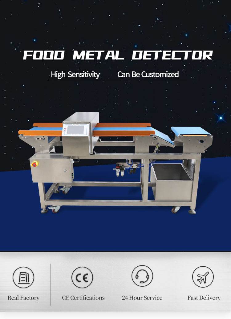 Best sale professional high accuracy conveyor belt reverse culling metal detector machine