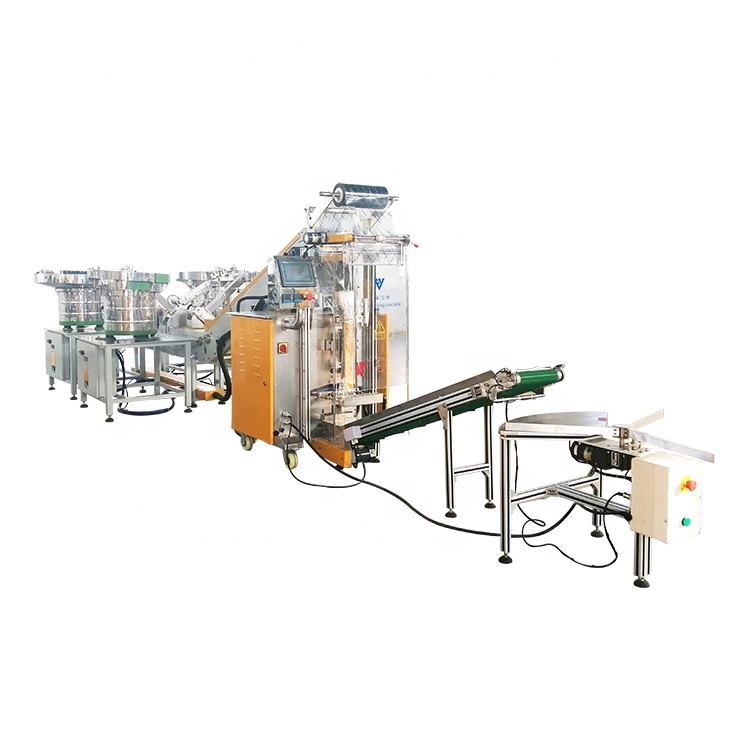 Multi-function Automatic VFFS Fastener Bolt Screw Sorting Packaging Machine Four Vibrating Feeder Customizable to Thirty
