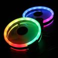 RGB electrical Cooling Fans for PC computer case with RGB LED lights CPU Cooler Fan 120mm RGB Fan cooler with Controller remo