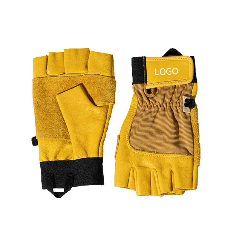Unique Design Hot Sale Cow Leather Shock Absorbing Gloves