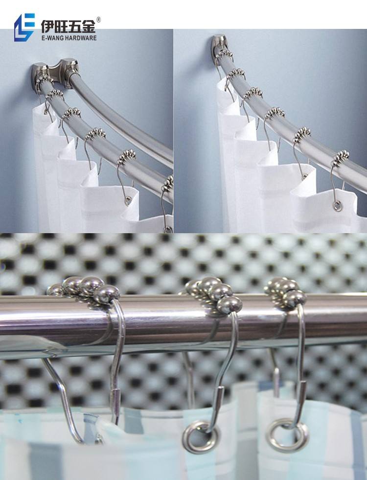 YIWANG High Quality Colors Shower Curtain Rod Hooks Set Of 12Pcs