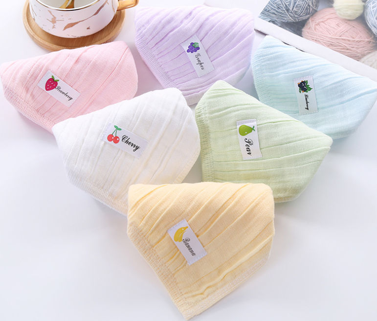 New  soft absorbent handkerchief four layers gauze small square cotton towel for baby children