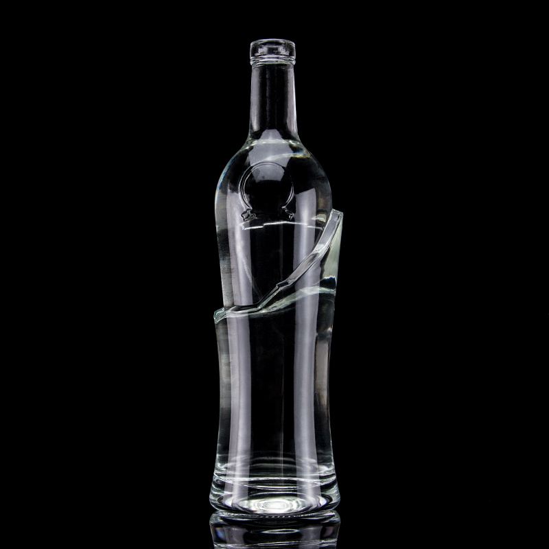 Fancy Liquor Glass Bottle 700ml 750ml Whisky Vodka Glass Bottle For Sale