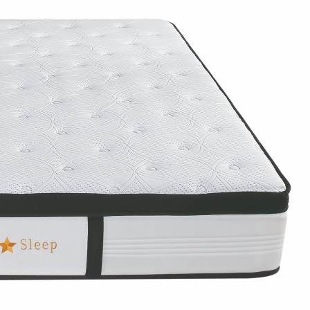 Modern bedroom 5 zone pocket spring mattress king size mattress with luxury euro top foam encase design