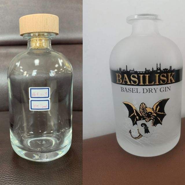 Factory direct supply 750ml glass bottles whiskey vodka liquor oil clear 200ml 375ml small bottles with cork lid