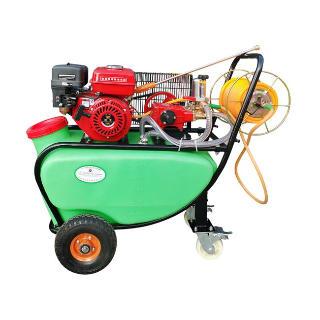 100L hand-pushed high-pressure three-wheel gasoline engine power pump agricultural sprayer