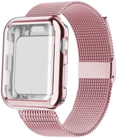 Magnet Milanese Watch Band 44mm 42mm , Metal Band for iWatch Series 6 5 4 , 3 2 Mesh Strap 40mm 38mm