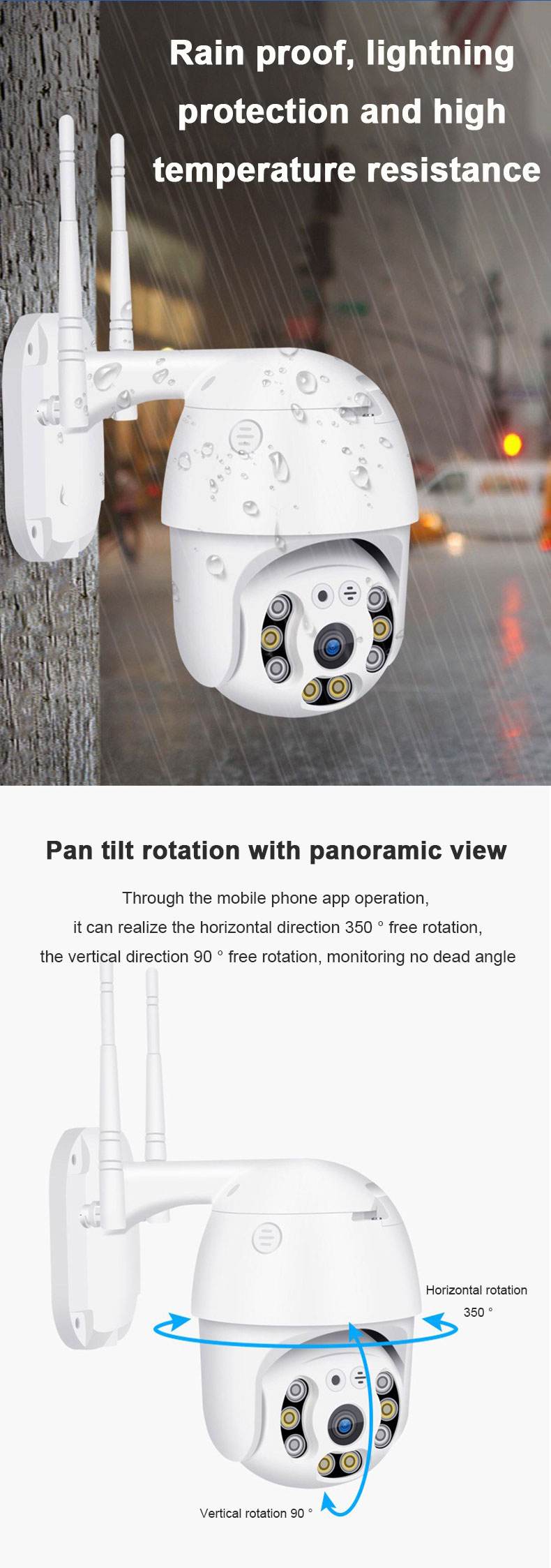 HD 1080P 1.5 inch Mini Outdoor PTZ IP Speed Dome Camera Wifi CCTV Camera Wireless Security outdoor security camera