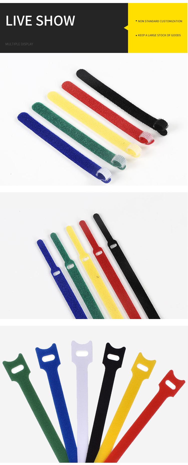 High Quality Low Price Custom Logo Fastener Strap Hook And Loop Cable Tie