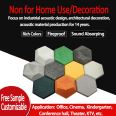 Leeyin Fashion Design Fire retardant 3D Polyester Fiber Sound Absorption Wall Panel hexagon acoustic tiles