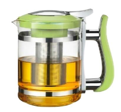 Big capacity 1.5L  unique design glass tea kettle teapot with stainless steel infuser