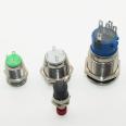 16mm Waterproof Metal Push Button Switch With LED light RED BLUE GREEN YELLOW Self-locking and Momentary illuminated