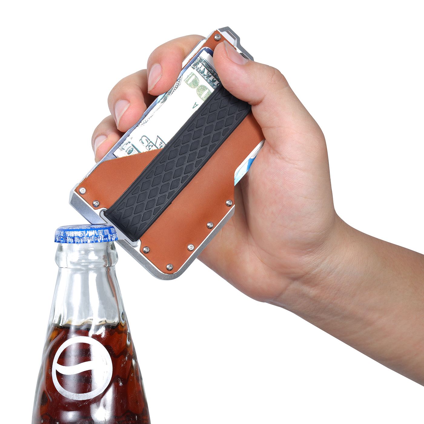 2020 New Patent Design Auto Pop up Slim Aluminum Credit Card Holder Mens RFID Block Wallet Business Metal Card Wallet