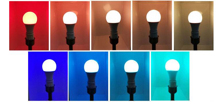 led remote bulb RGB bulb lamp 3w 5w  rainbow color ambience light plastic aluminum cross-border hot selling factory direct sales