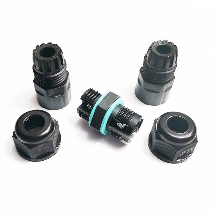 TUV certified straight through waterproof connector three core outdoor cable connector IP68 waterproof connector