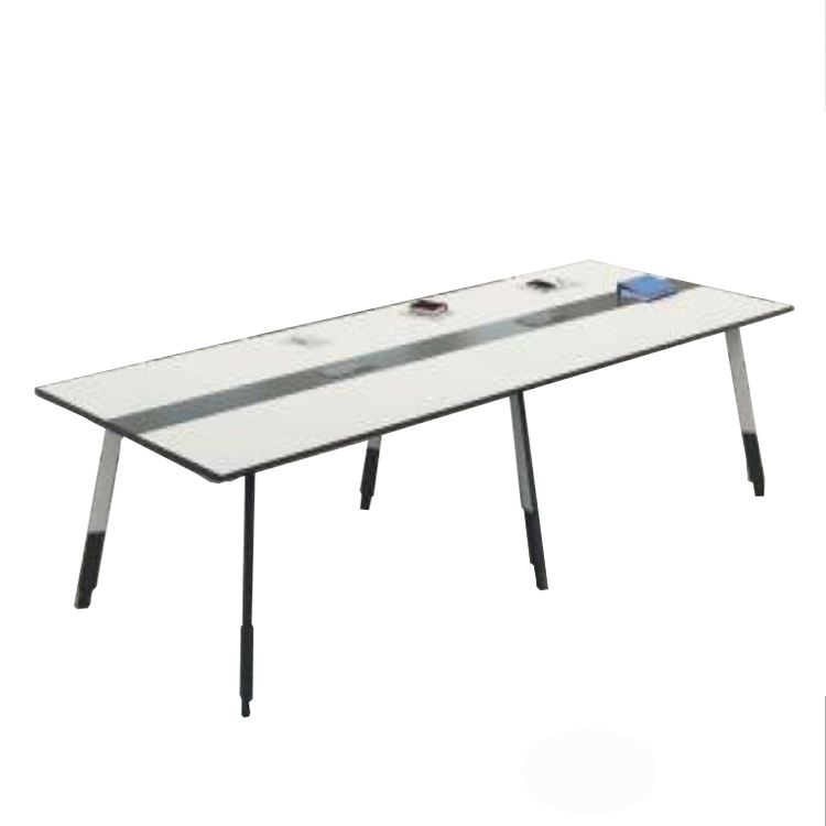 White Iron Grey Wood Meeting Room Small Round Conference Table