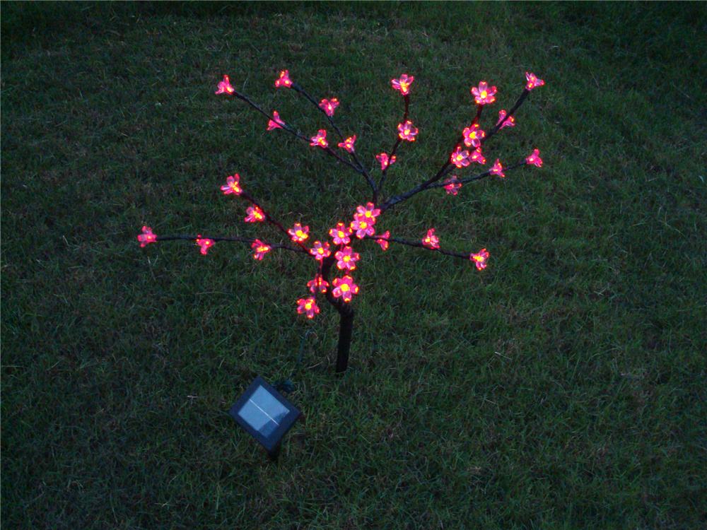 Factory Custom In Stock 36 LED Solar Power Fairy Lights String Peach Lamp Garden Outdoor