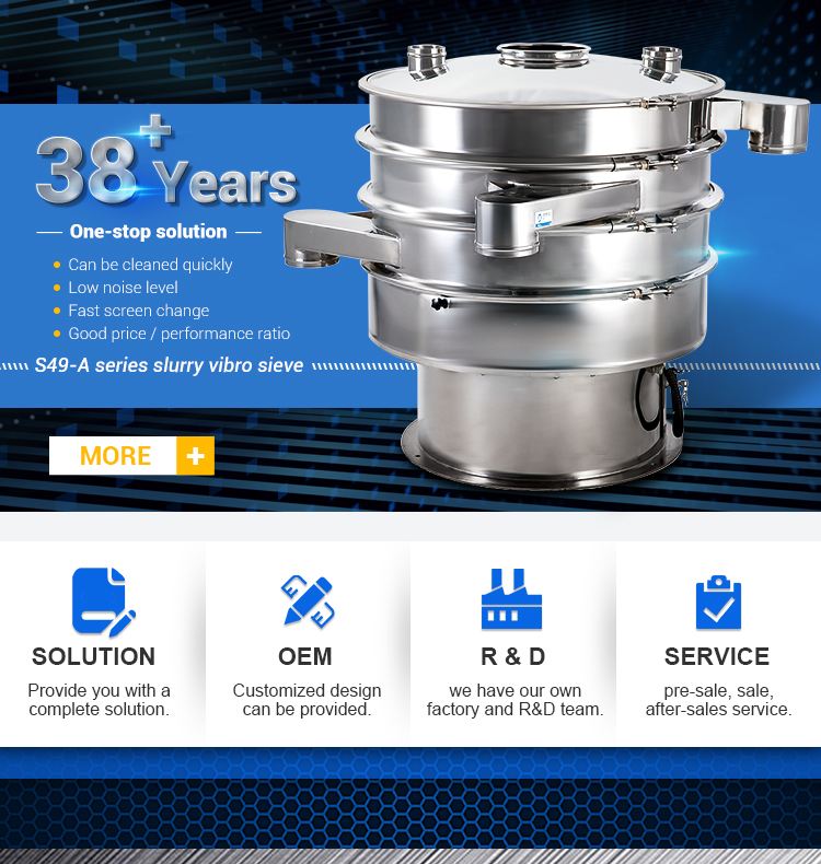 Leading manufacturer of vibratory sieving separator shaker sieve machine price