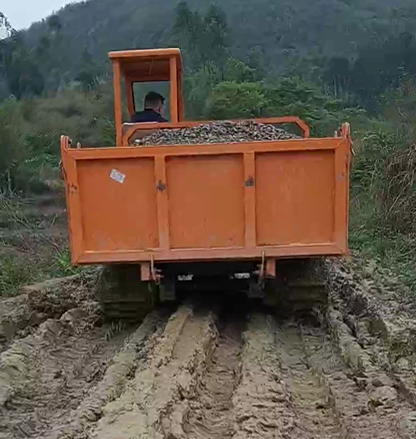 Rock crawler man dumper truck 5 ton  mini crawler dumper transport crawler carrier palm