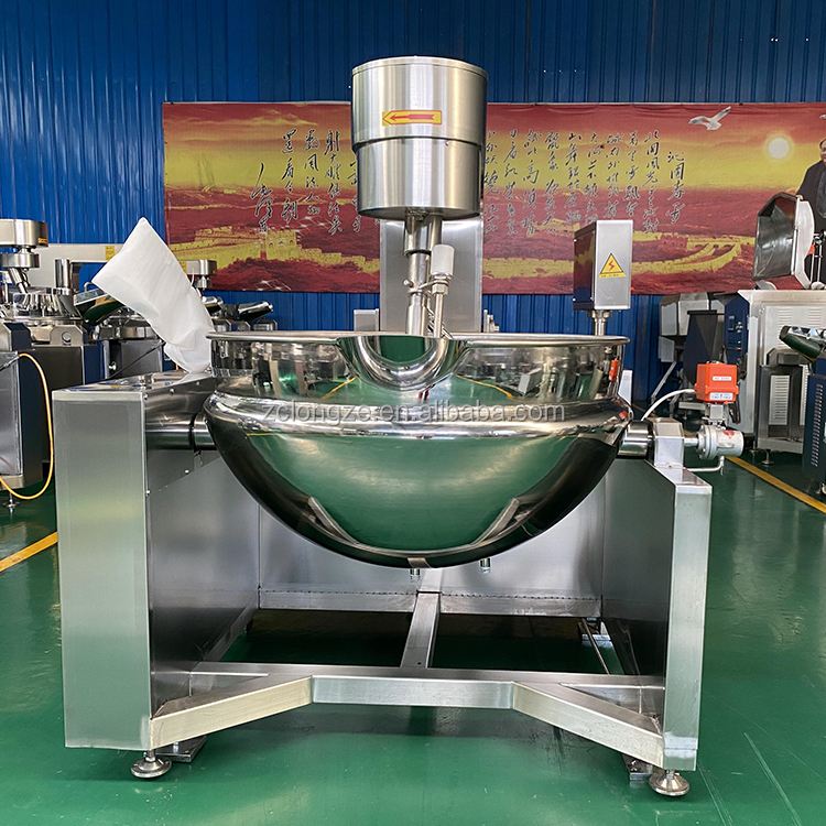 Big Capacity Automatic Steam Thermal Oil Beans Paste Cooking Mixer Machine