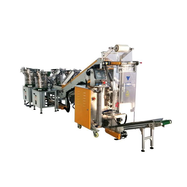 High speed hardware counting packing machinery for Household appliance electroinc four vibrating feeder customizable to thirty
