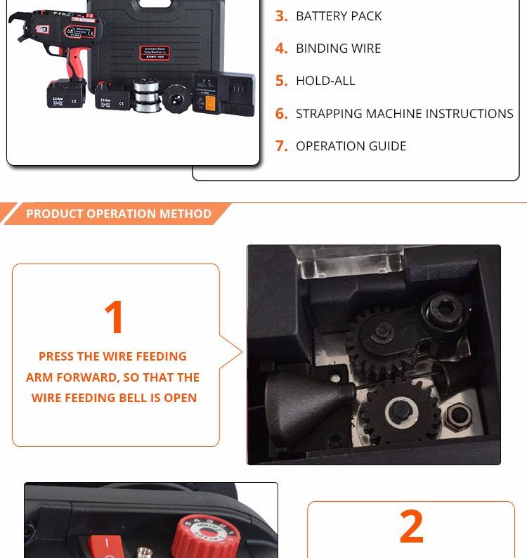 2019 Popular electrical automatic portable steel automatic re-bar tying machine