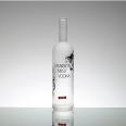 Fancy custom design screen printing 375ml 700ml Empty spirit whisky Liquor bottle clear frosted 750ml glass bottle vodka